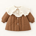 Infant Baby Girl Coat Solid Color Jacket 0-3Y | Fall Winter Long Sleeve Warm Windproof Korean Style Coat for Casual Daily & Outdoor Wear
